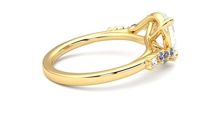 Taylor & Hart Avalon Oval Engagement Ring 360 degree image 11