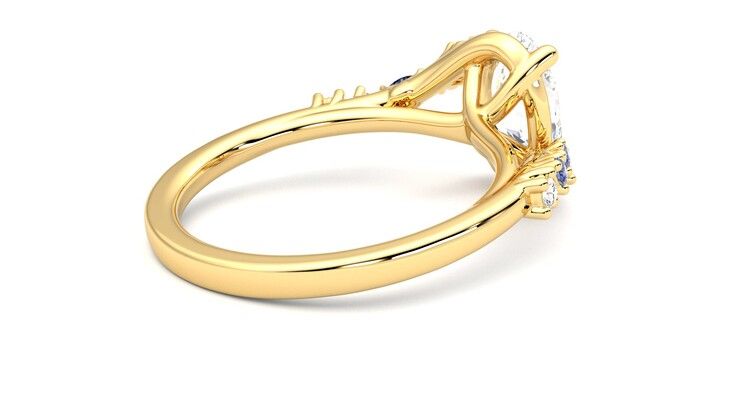 Taylor & Hart Avalon Oval Engagement Ring 360 degree image 12