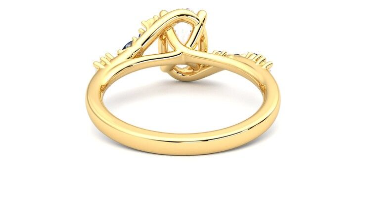 Taylor & Hart Avalon Oval Engagement Ring 360 degree image 15