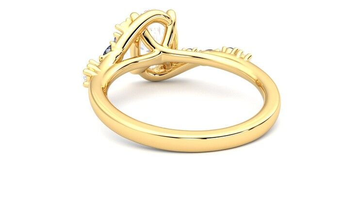 Taylor & Hart Avalon Oval Engagement Ring 360 degree image 16