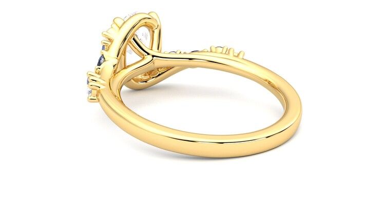 Taylor & Hart Avalon Oval Engagement Ring 360 degree image 17
