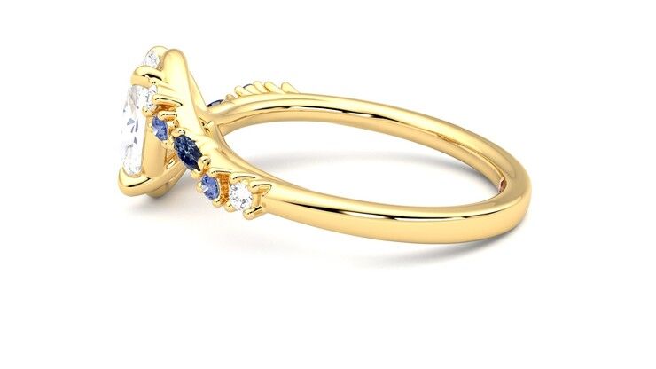 Taylor & Hart Avalon Oval Engagement Ring 360 degree image 20