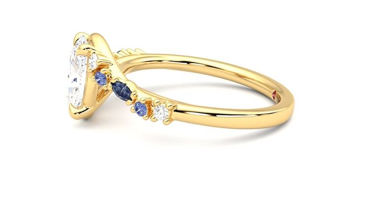 Taylor & Hart Avalon Oval Engagement Ring 360 degree image 21
