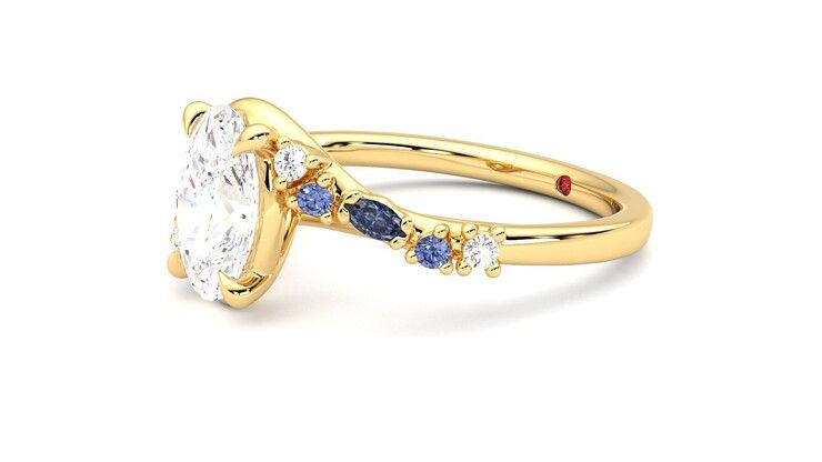 Taylor & Hart Avalon Oval Engagement Ring 360 degree image 23