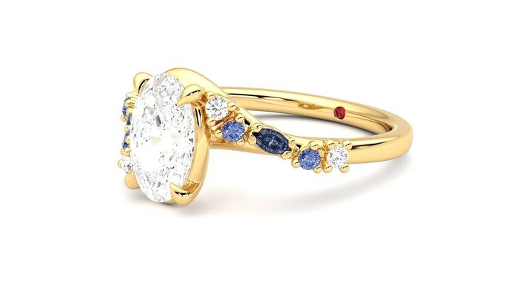 Taylor & Hart Avalon Oval Engagement Ring 360 degree image 24