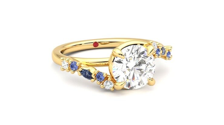 Taylor & Hart Avalon Round Engagement Ring 360 degree image 4