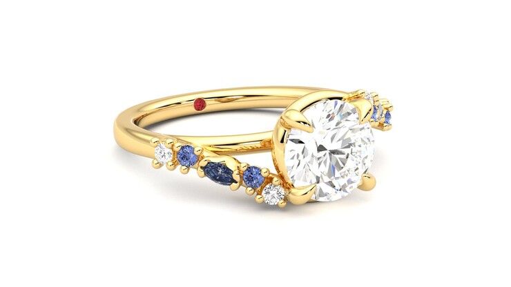 Taylor & Hart Avalon Round Engagement Ring 360 degree image 5