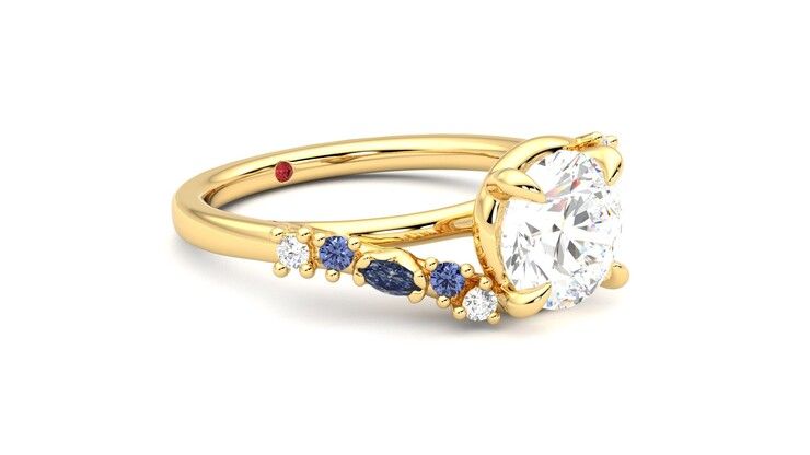 Taylor & Hart Avalon Round Engagement Ring 360 degree image 6