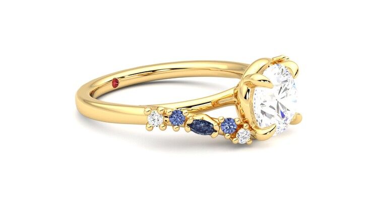 Taylor & Hart Avalon Round Engagement Ring 360 degree image 7