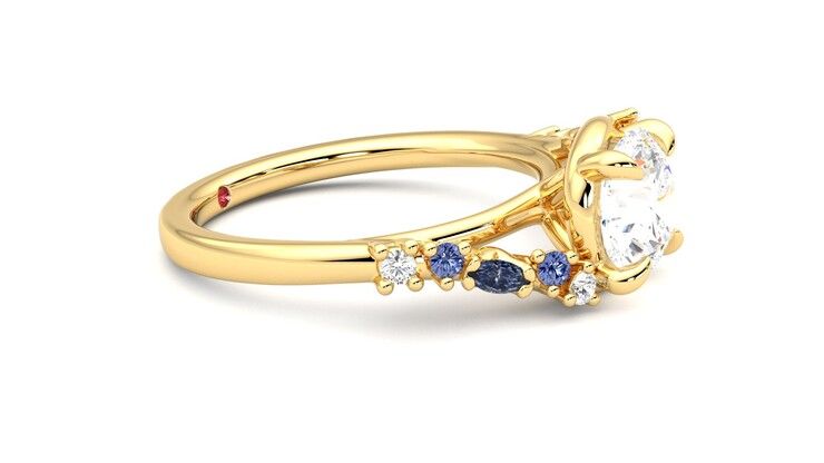 Taylor & Hart Avalon Round Engagement Ring 360 degree image 8