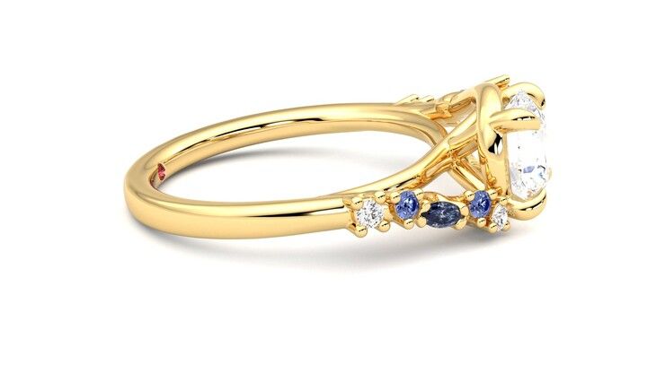 Taylor & Hart Avalon Round Engagement Ring 360 degree image 9
