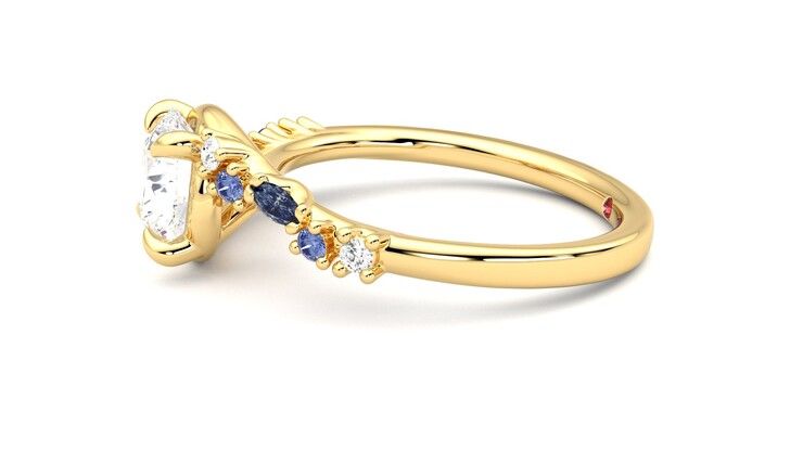 Taylor & Hart Avalon Round Engagement Ring 360 degree image 21