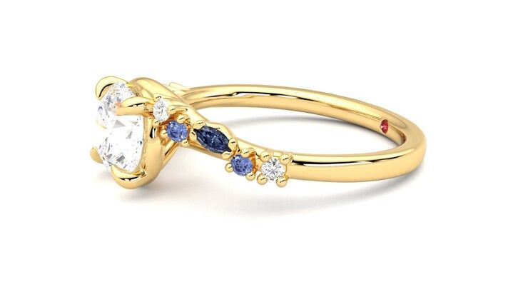 Taylor & Hart Avalon Round Engagement Ring 360 degree image 22