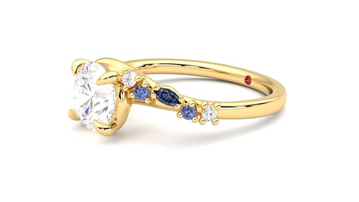 Taylor & Hart Avalon Round Engagement Ring 360 degree image 23