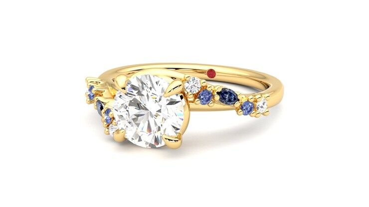 Taylor & Hart Avalon Round Engagement Ring 360 degree image 26