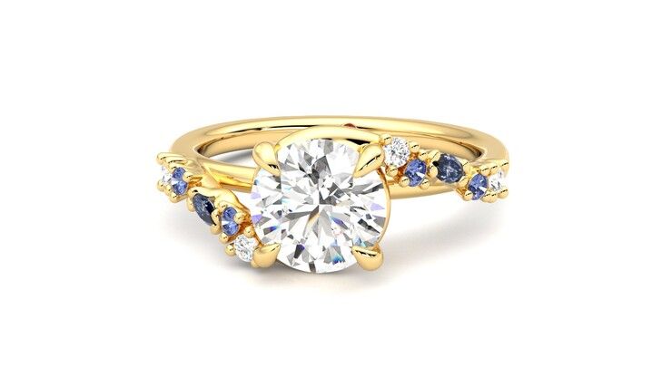 Taylor & Hart Avalon Round Engagement Ring 360 degree image 28