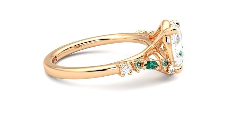 Taylor & Hart Avalon Oval Engagement Ring 360 degree image 9