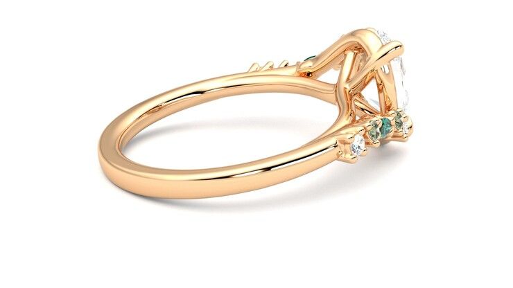 Taylor & Hart Avalon Oval Engagement Ring 360 degree image 11