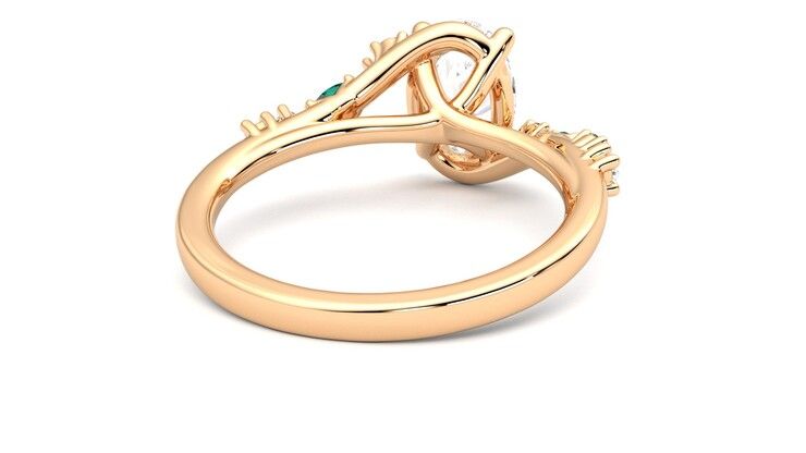 Taylor & Hart Avalon Oval Engagement Ring 360 degree image 14