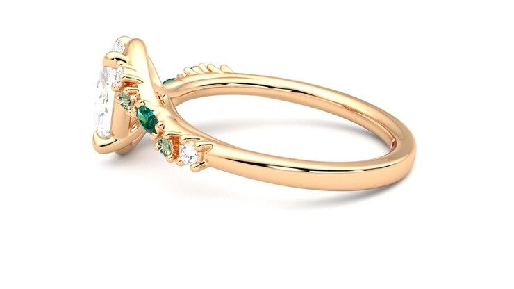 Taylor & Hart Avalon Oval Engagement Ring 360 degree image 20