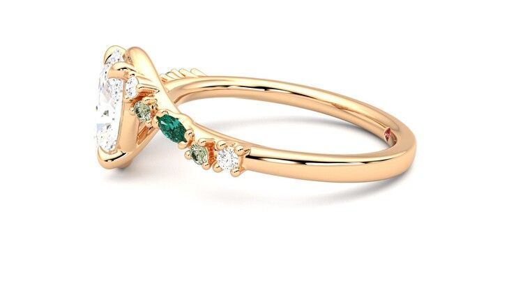 Taylor & Hart Avalon Oval Engagement Ring 360 degree image 21