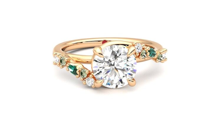 Taylor & Hart Avalon Round Engagement Ring 360 degree image 2