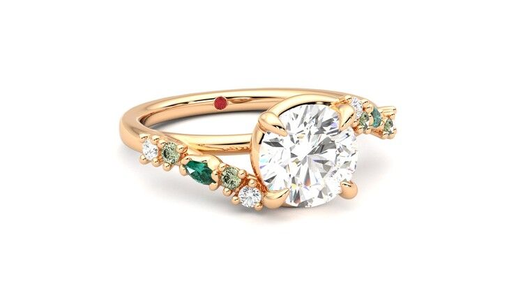Taylor & Hart Avalon Round Engagement Ring 360 degree image 4