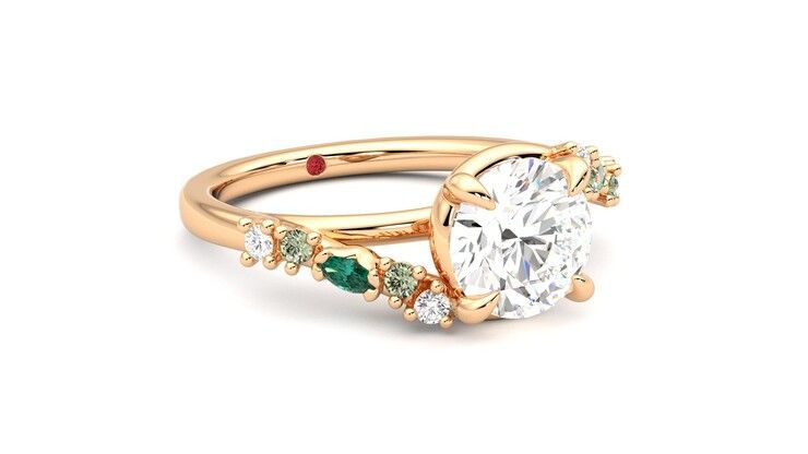 Taylor & Hart Avalon Round Engagement Ring 360 degree image 5