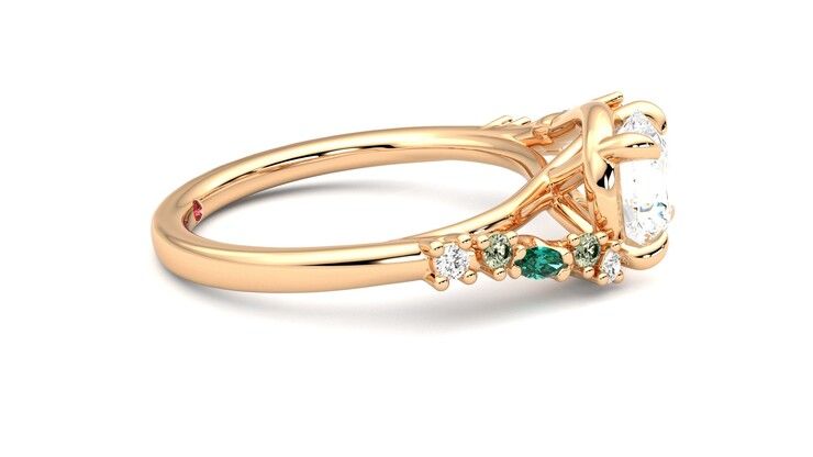 Taylor & Hart Avalon Round Engagement Ring 360 degree image 9