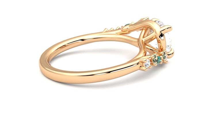 Taylor & Hart Avalon Round Engagement Ring 360 degree image 11