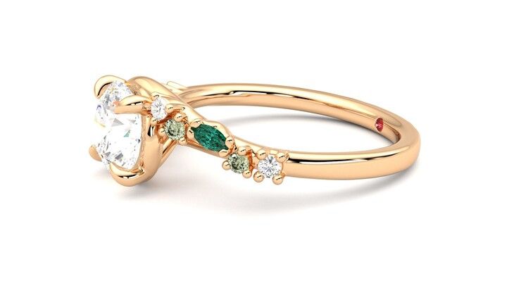 Taylor & Hart Avalon Round Engagement Ring 360 degree image 22