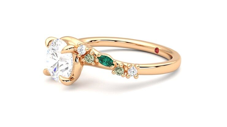 Taylor & Hart Avalon Round Engagement Ring 360 degree image 23