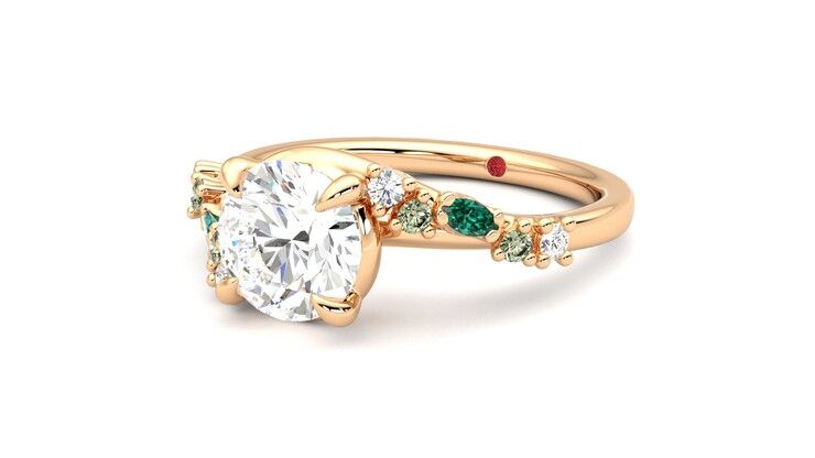 Taylor & Hart Avalon Round Engagement Ring 360 degree image 25