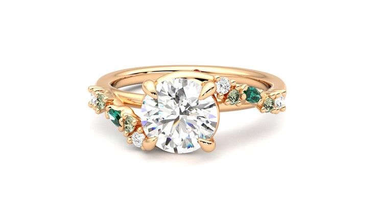 Taylor & Hart Avalon Round Engagement Ring 360 degree image 28