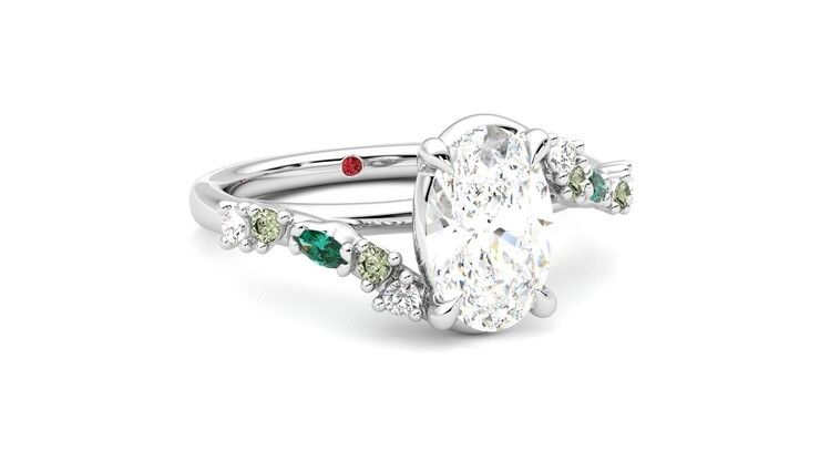 Taylor & Hart Avalon Oval Engagement Ring 360 degree image 4