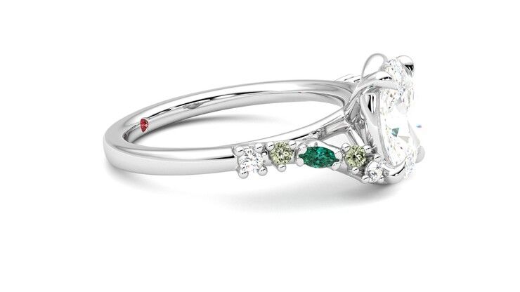 Taylor & Hart Avalon Oval Engagement Ring 360 degree image 8
