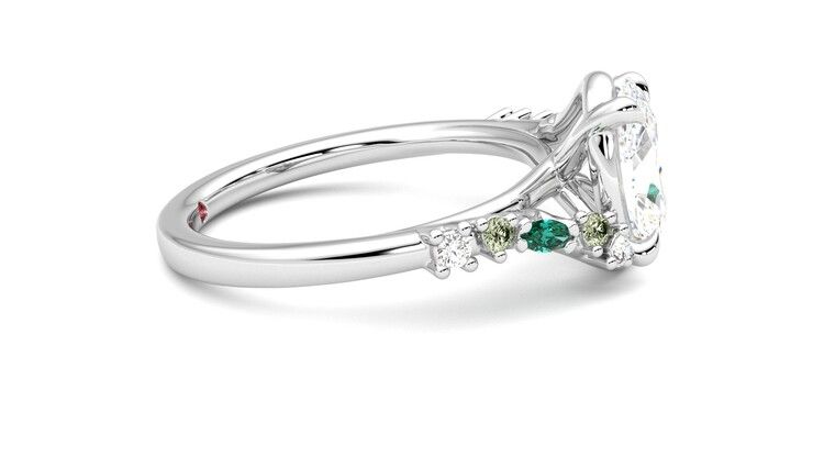 Taylor & Hart Avalon Oval Engagement Ring 360 degree image 9