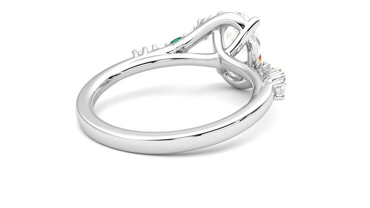 Taylor & Hart Avalon Oval Engagement Ring 360 degree image 13
