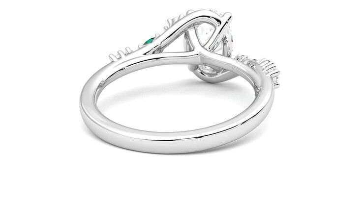 Taylor & Hart Avalon Oval Engagement Ring 360 degree image 14