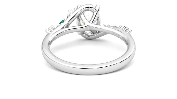 Taylor & Hart Avalon Oval Engagement Ring 360 degree image 15