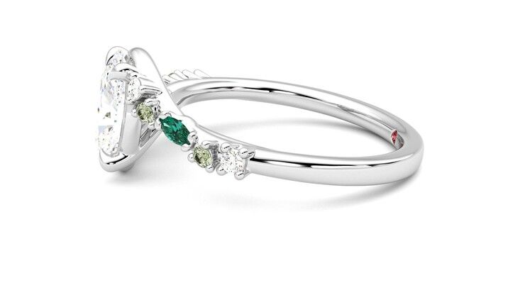 Taylor & Hart Avalon Oval Engagement Ring 360 degree image 21