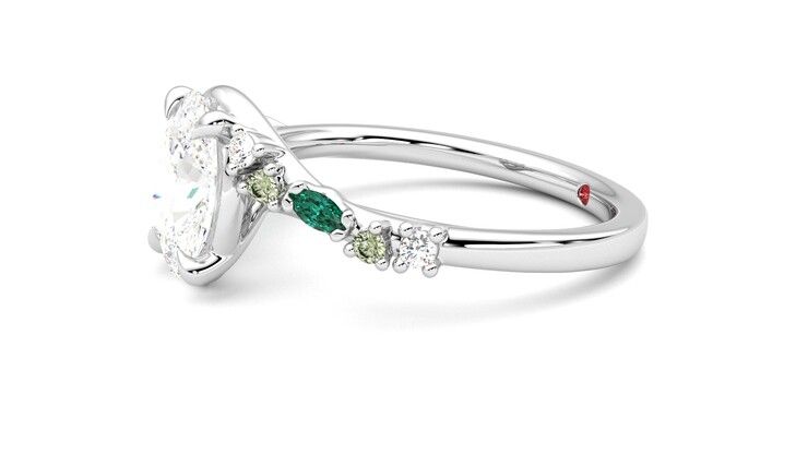 Taylor & Hart Avalon Oval Engagement Ring 360 degree image 22