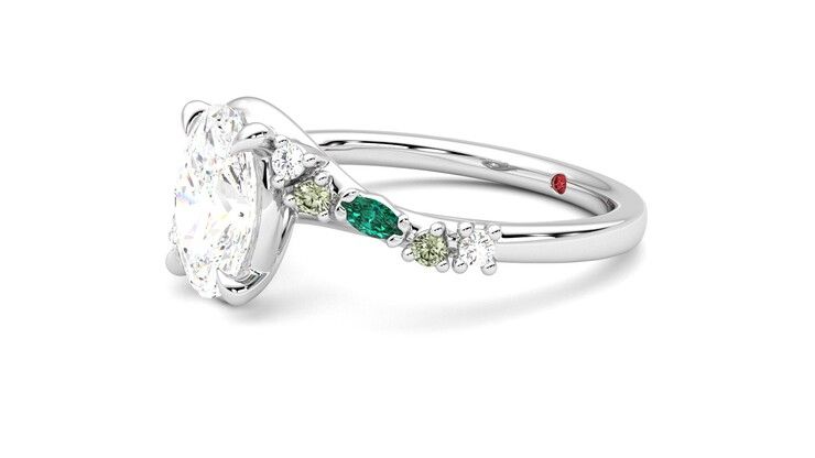 Taylor & Hart Avalon Oval Engagement Ring 360 degree image 23
