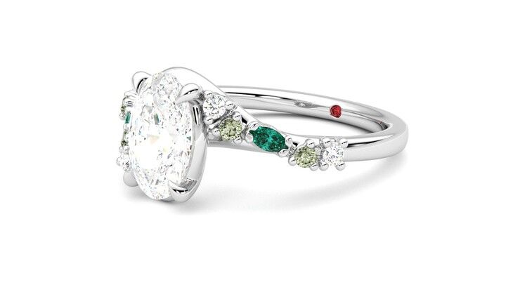 Taylor & Hart Avalon Oval Engagement Ring 360 degree image 24