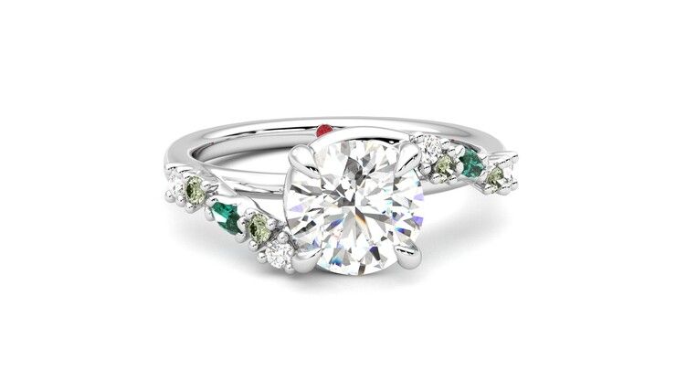 Taylor & Hart Avalon Round Engagement Ring 360 degree image 2
