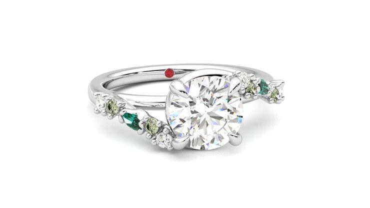 Taylor & Hart Avalon Round Engagement Ring 360 degree image 3