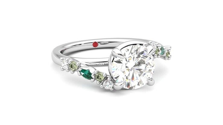 Taylor & Hart Avalon Round Engagement Ring 360 degree image 4