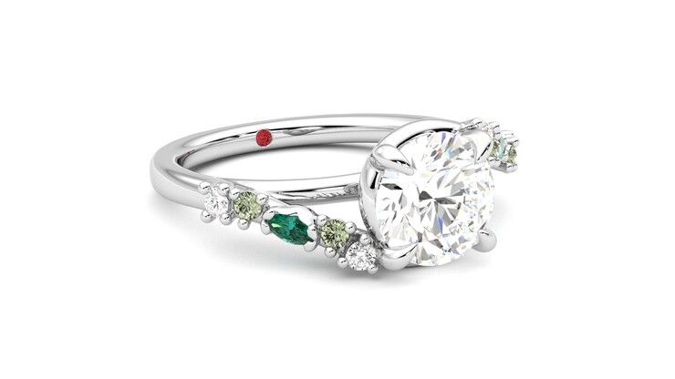 Taylor & Hart Avalon Round Engagement Ring 360 degree image 5