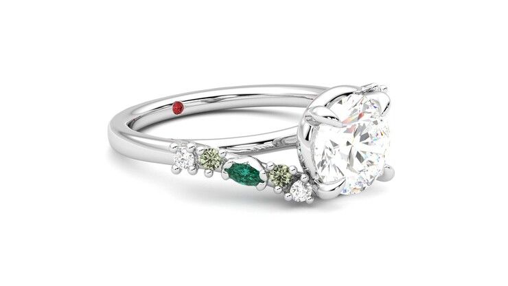 Taylor & Hart Avalon Round Engagement Ring 360 degree image 6