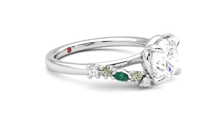 Taylor & Hart Avalon Round Engagement Ring 360 degree image 7